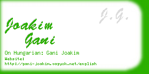 joakim gani business card